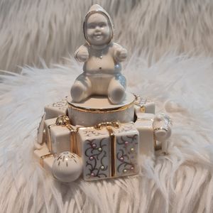 2003 Lenox Baby Musical Block Figurine